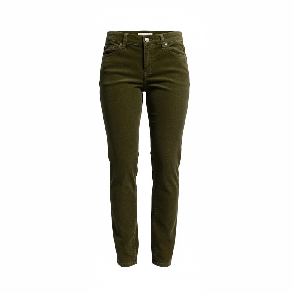 Old Navy y2k Corduroy Pants Olive Green Low Rise Skinny Jeans Women’s  Sz 6
